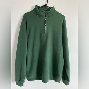 Forest Green Zip-Up Sweatshirt size medium Charles River Apparel